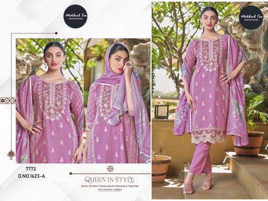 1623 A Mehboob Tex Embroidery Pakistani Salwar Suits