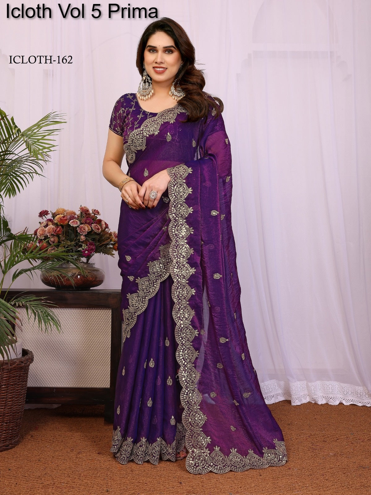 162 Icloth Vol 5 Prima Pure Chiffon Sarees