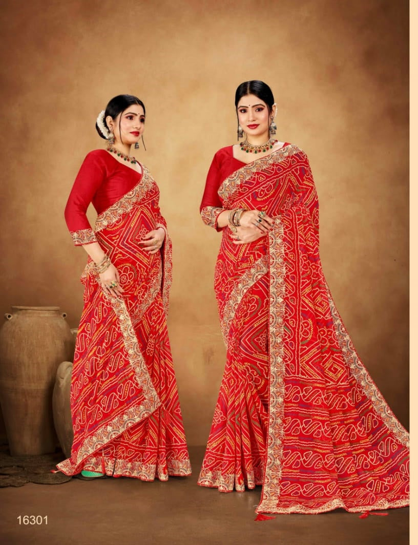 16301 Swarna Jalnidhi Georgette Sarees