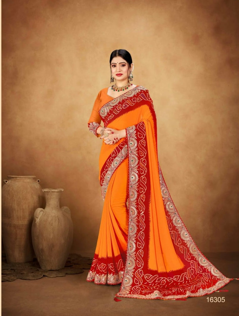 16305 Swarna Jalnidhi Georgette Sarees