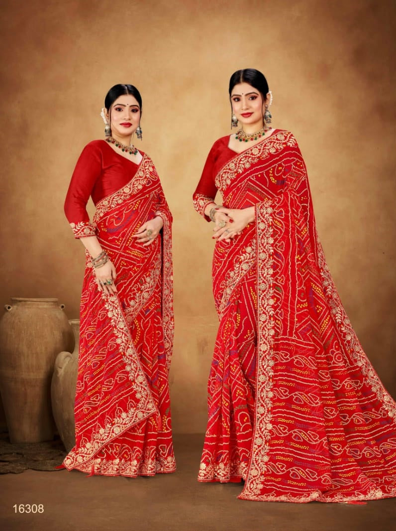 16308 Swarna Jalnidhi Georgette Sarees