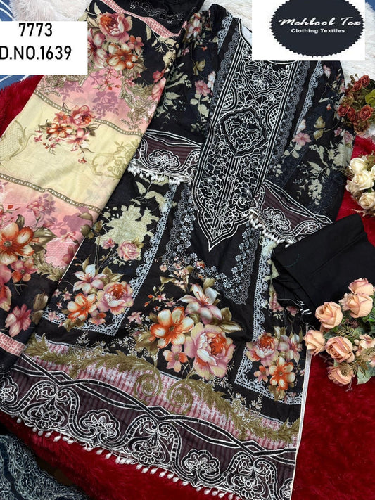 1639 Mehboob Tex Embroidery Pakistani Patch Suits
