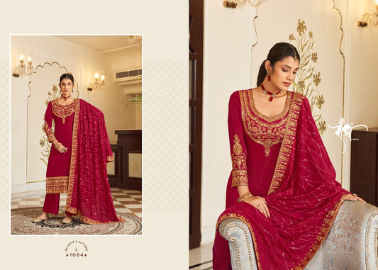 1084 Hoor Radha Unstitched Suits