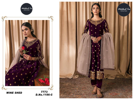 1186-C Mehboob Tex Pakistani Salwar Suits
