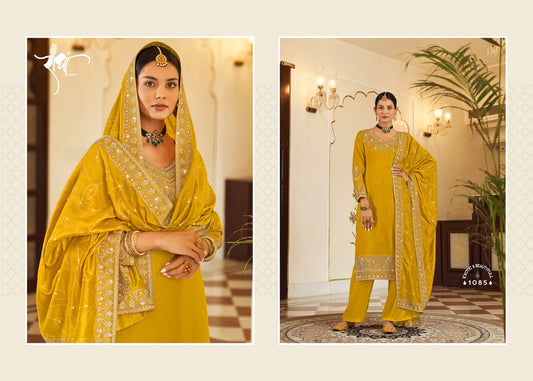 1085 Hoor Radha Unstitched Suits
