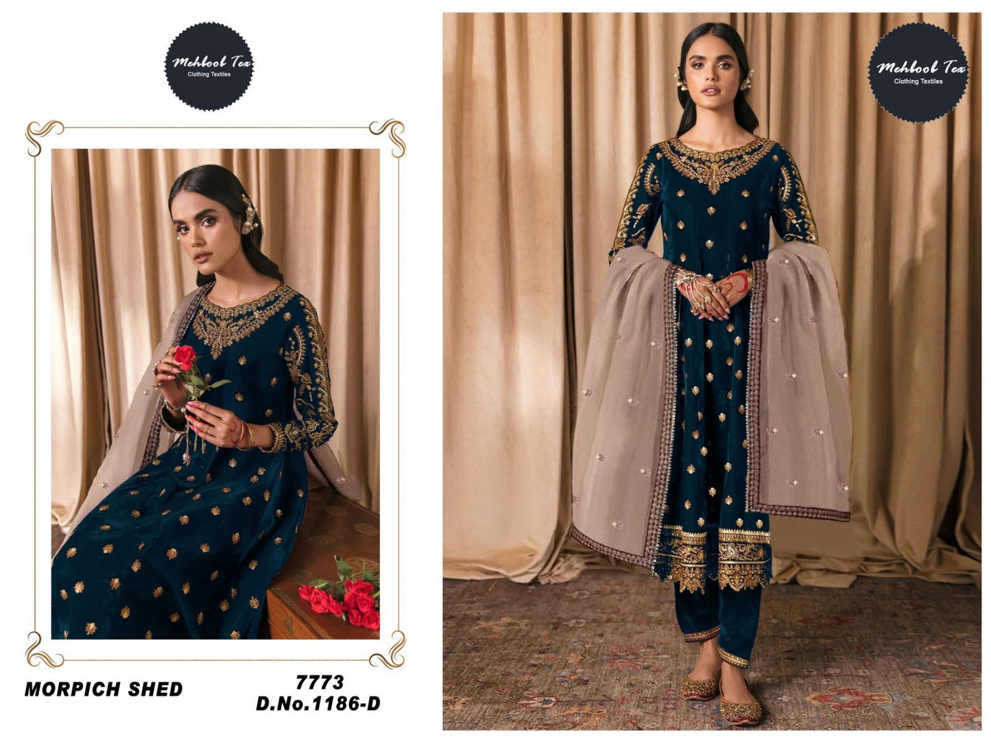 1186-D Mehboob Tex Pakistani Salwar Suits