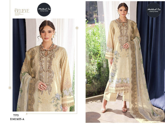 1655-A Mehboob Tex Lawn Cotton Pakistani Readymade Suits