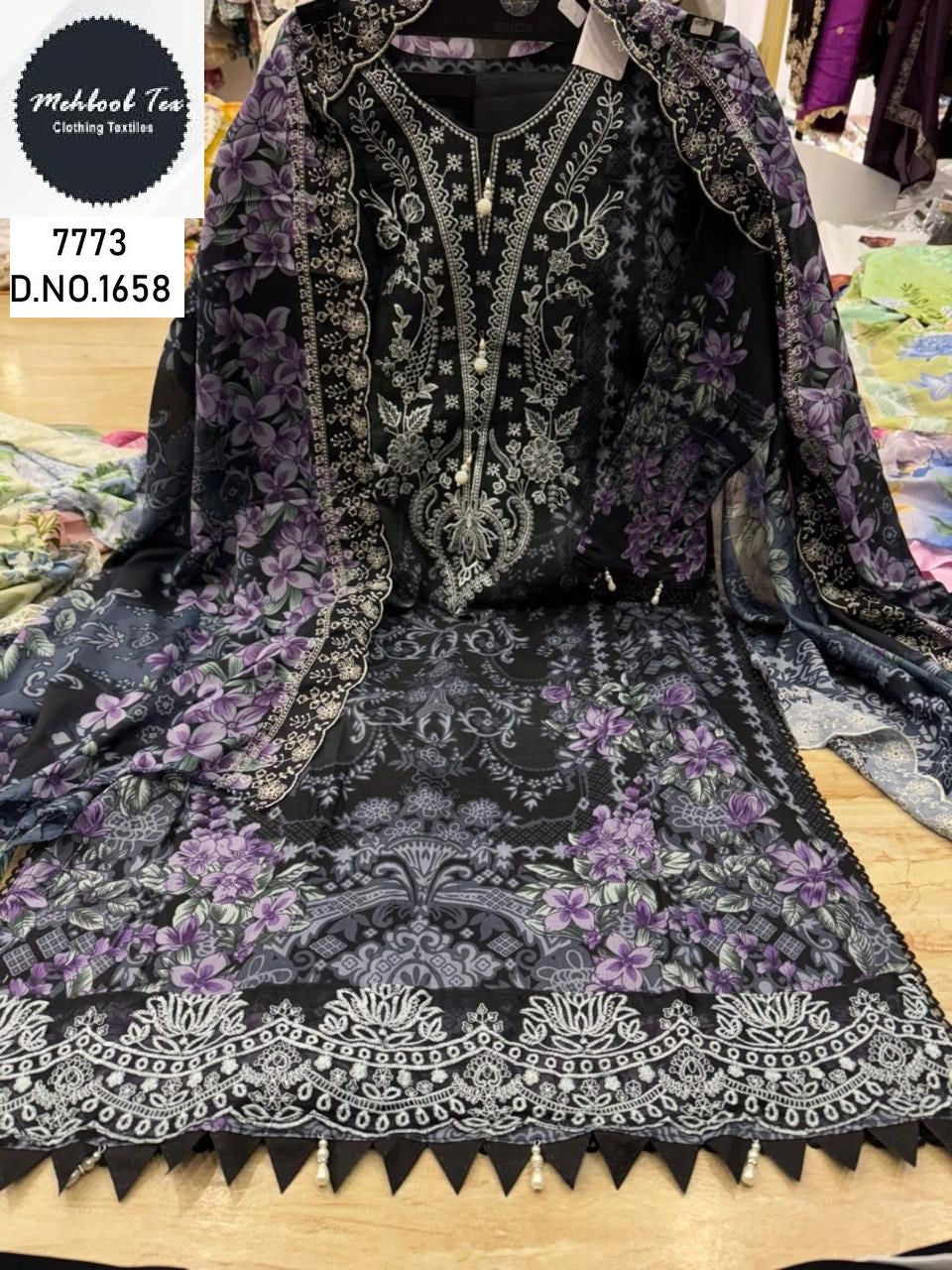 1658 Mehboob Tex Lawn Cotton Pakistani Readymade Suits