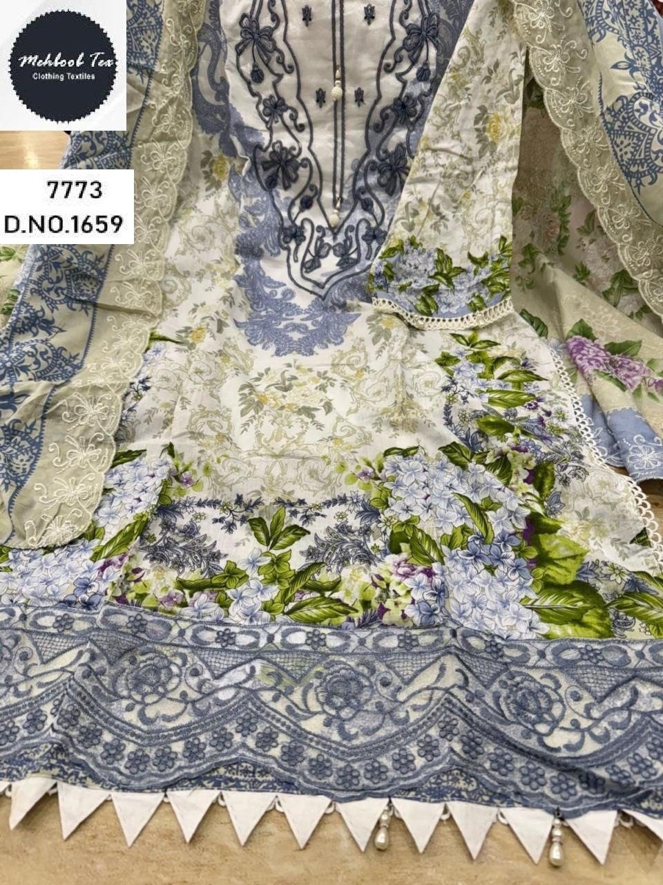 1659 Mehboob Tex Lawn Cotton Pakistani Readymade Suits