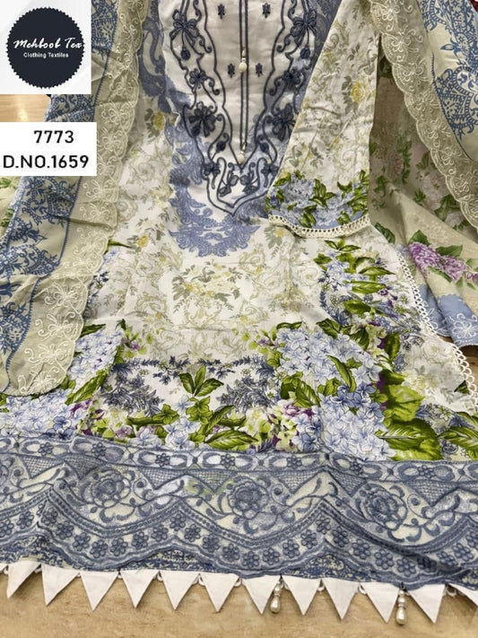 1659 Mehboob Tex Lawn Cotton Pakistani Readymade Suits