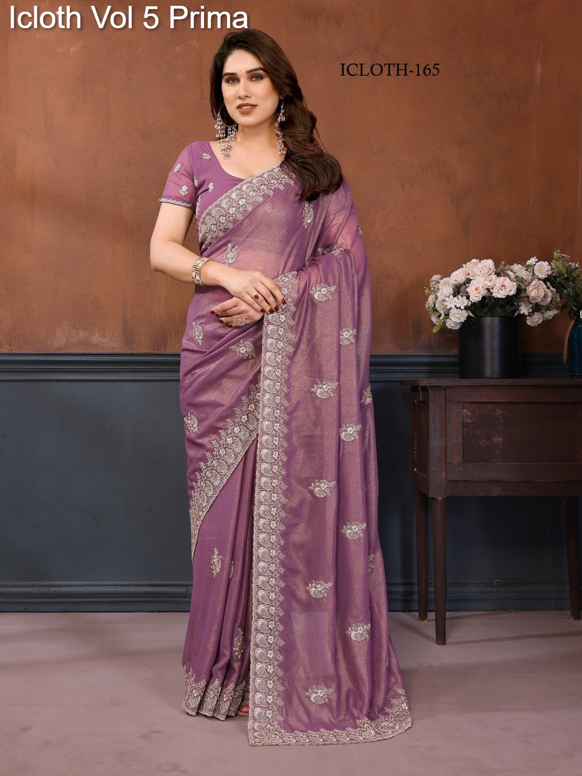 165 Icloth Vol 5 Prima Pure Cotton Georgette Sarees