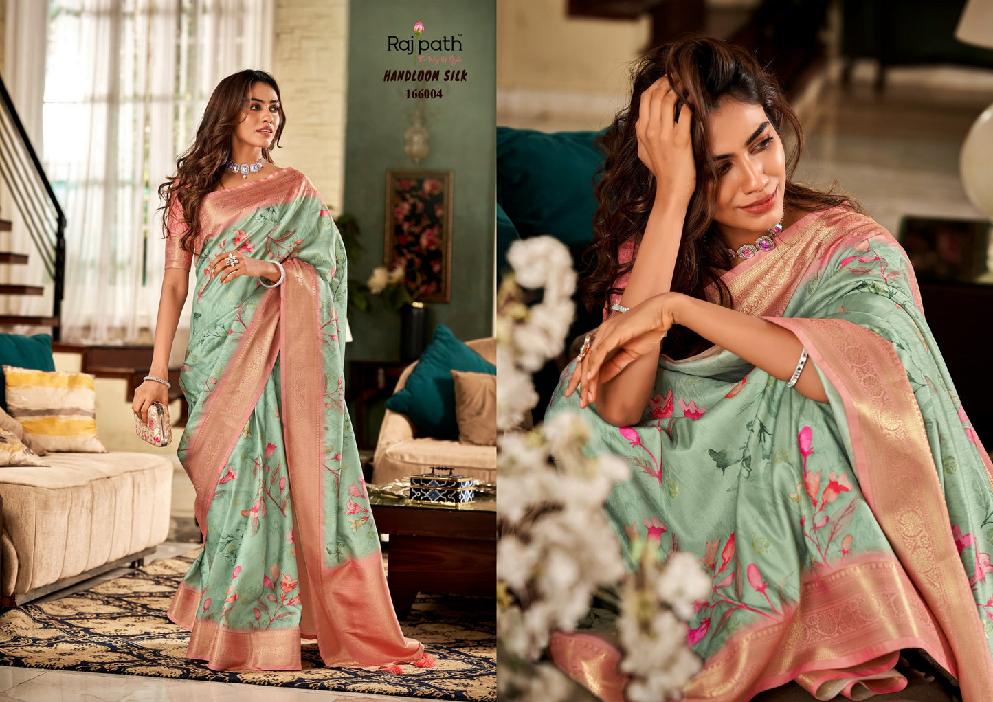 166004 Shrinika Rajpath Handloom Silk Sarees