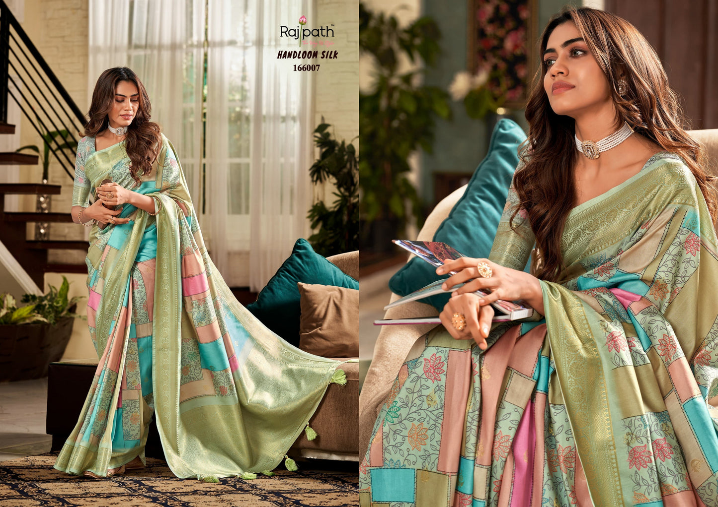 166007 Shrinika Rajpath Handloom Silk Sarees