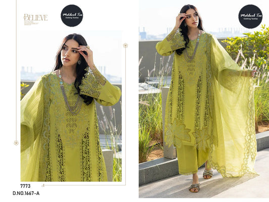 1667-A Mehboob Tex Embroidery Pakistani Salwar Suits