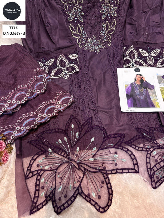 1667-B Mehboob Tex Embroidery Pakistani Salwar Suits