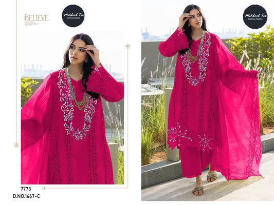 1667-C Mehboob Tex Embroidery Pakistani Salwar Suits