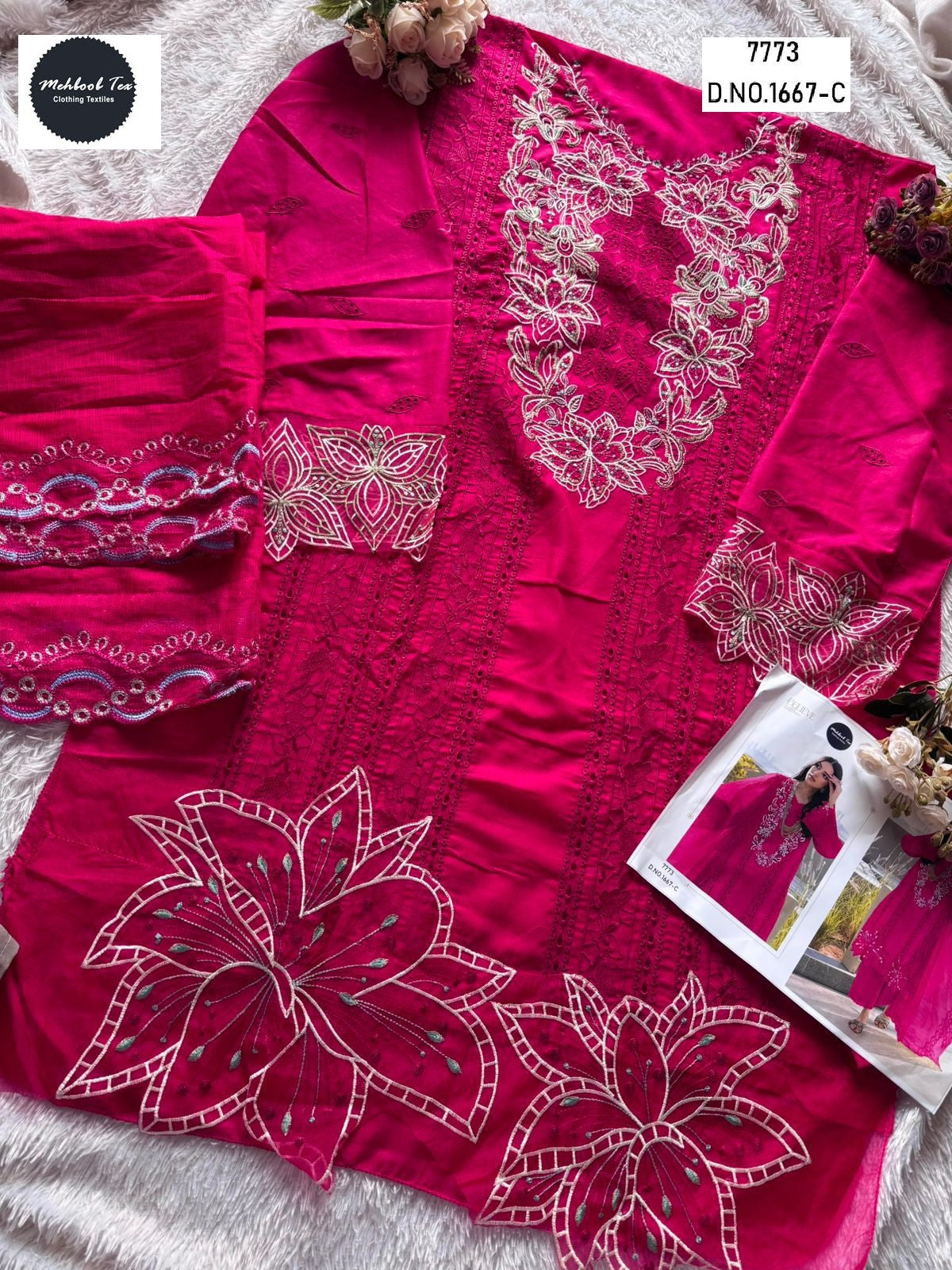 1667-C Mehboob Tex Embroidery Pakistani Salwar Suits