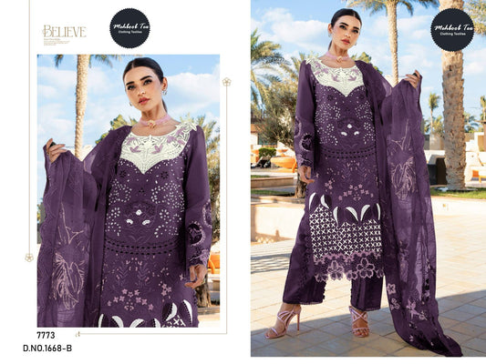 1668-B Mehboob Tex Viscose Pakistani Salwar Suits