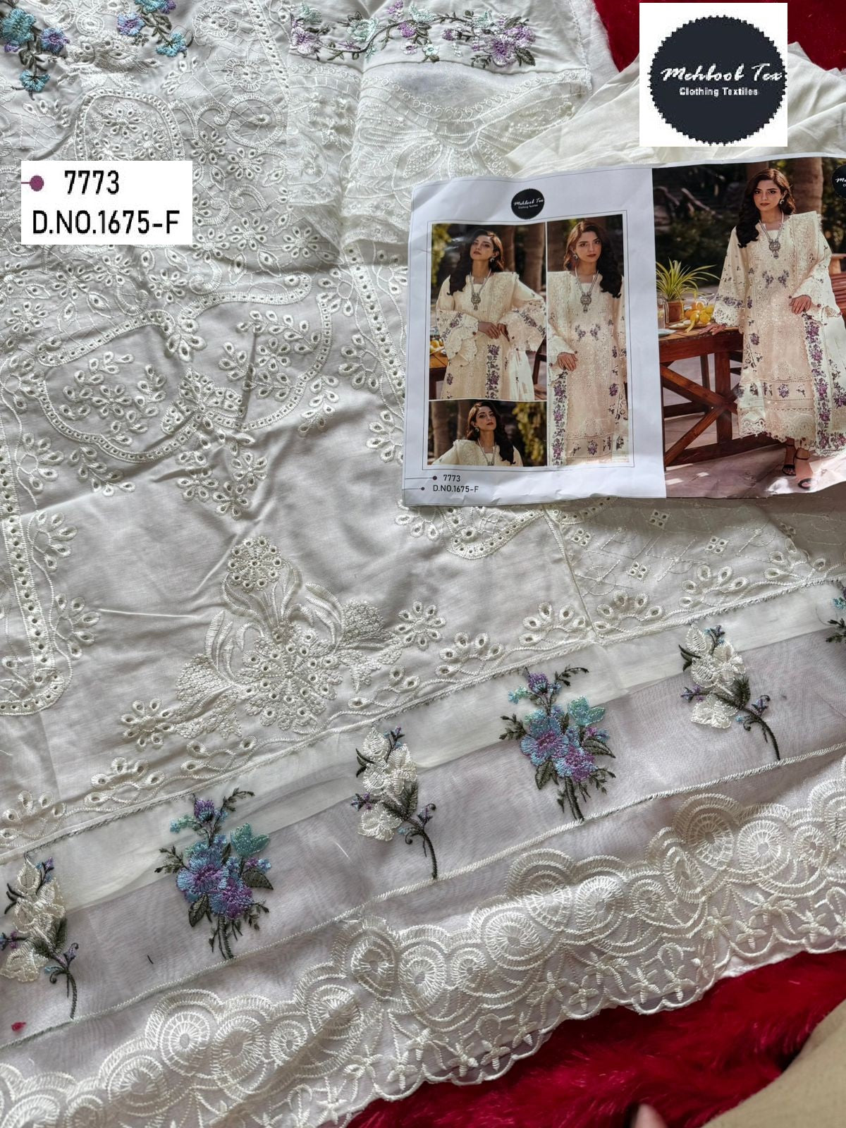 1675-F Mehboob Tex Pure Cotton Pakistani Salwar Suits