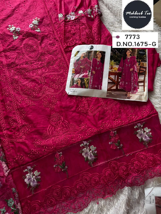 1675-G Mehboob Tex Embroidery Pakistani Salwar Suits