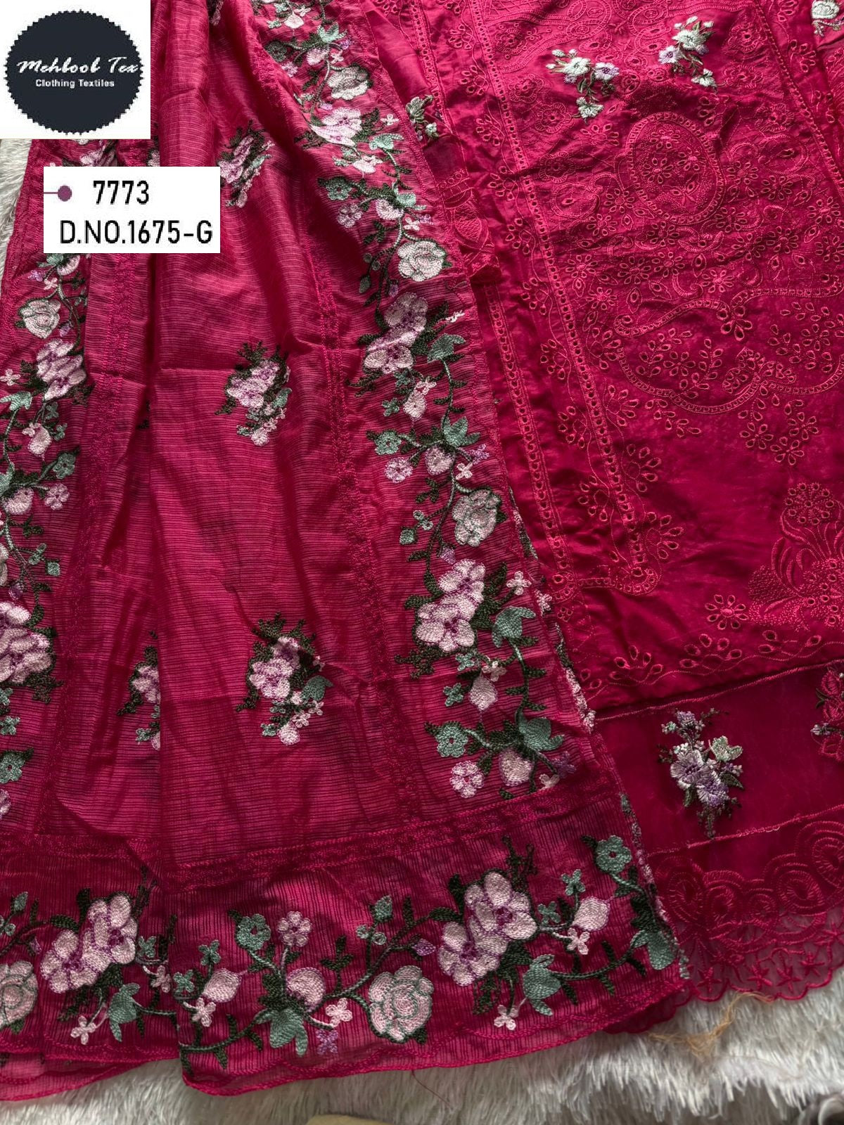 1675-G Mehboob Tex Embroidery Pakistani Salwar Suits