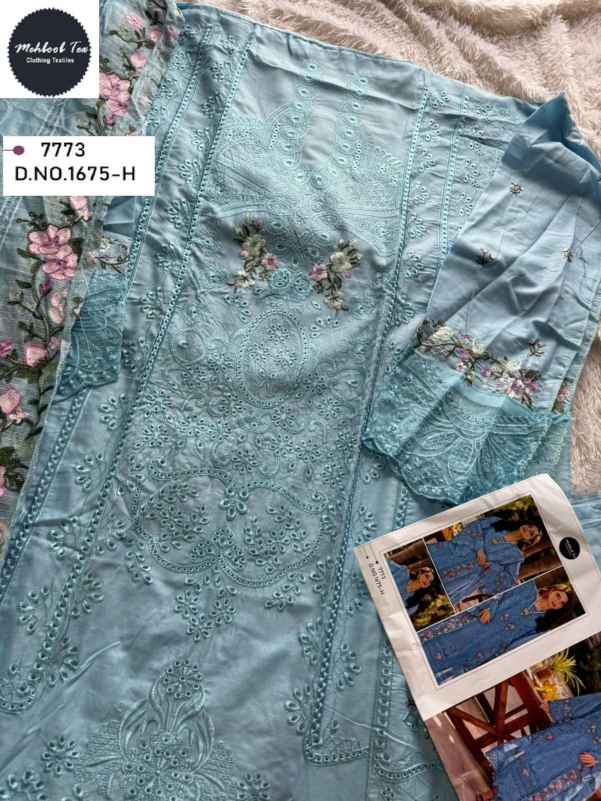 1675-H Mehboob Tex Pure Cotton Pakistani Salwar Suits