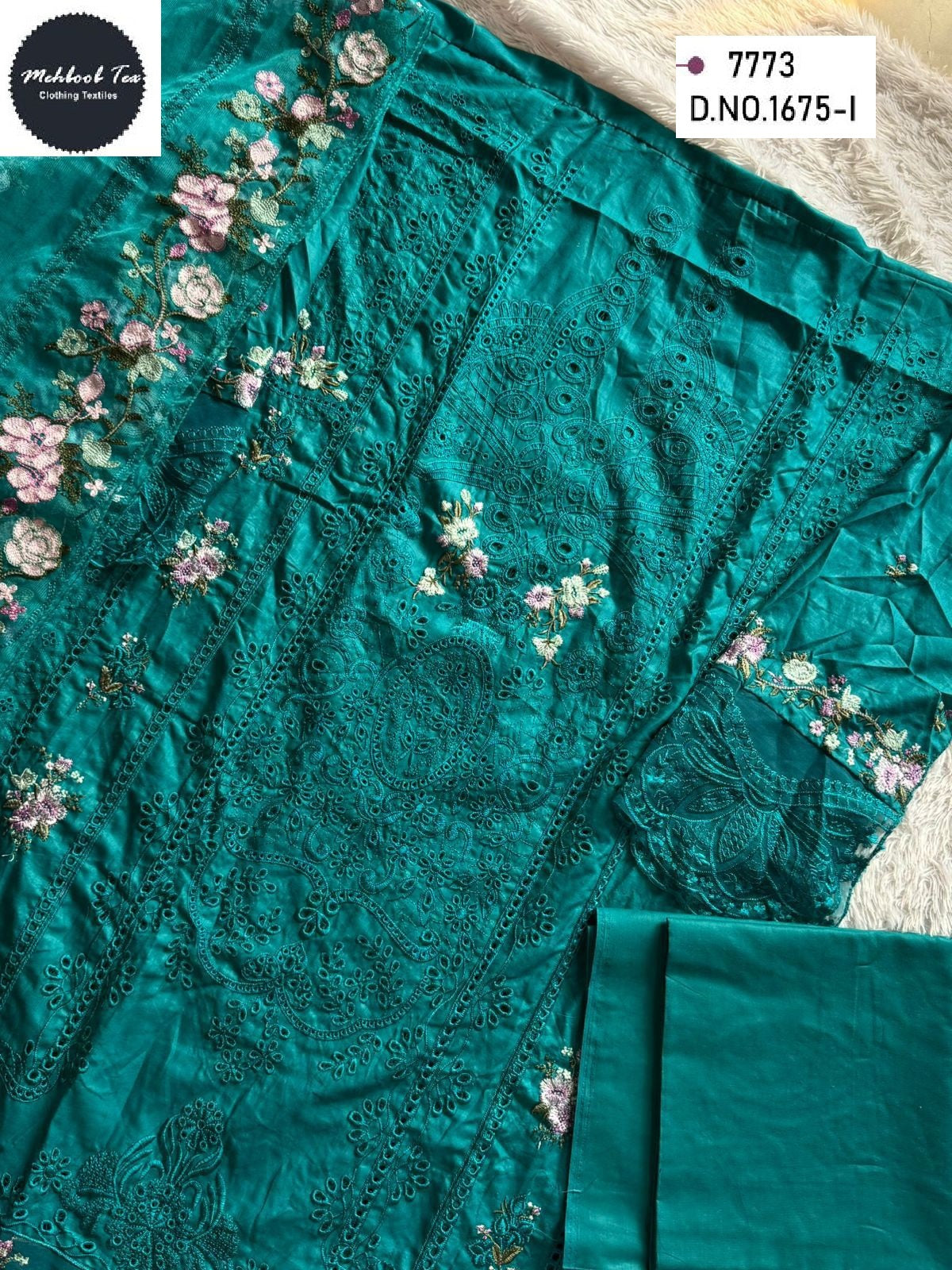 1675-I Mehboob Tex Embroidery Pakistani Salwar Suits