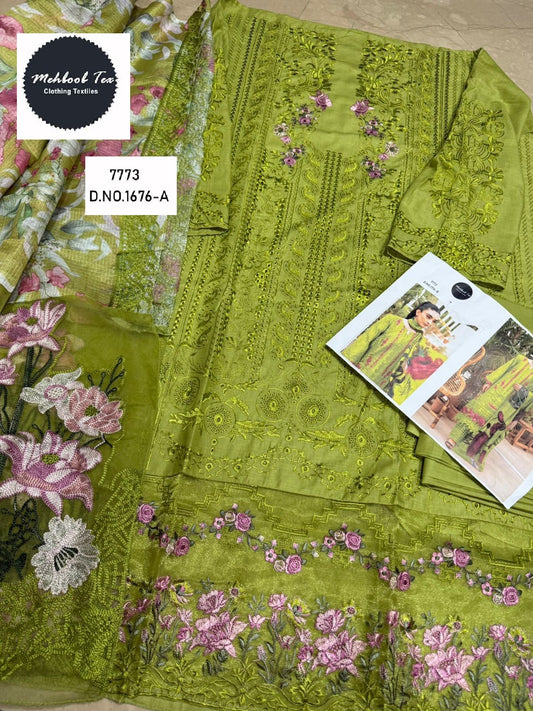 1676-A Mehboob Tex Embroidery Pakistani Salwar Suits