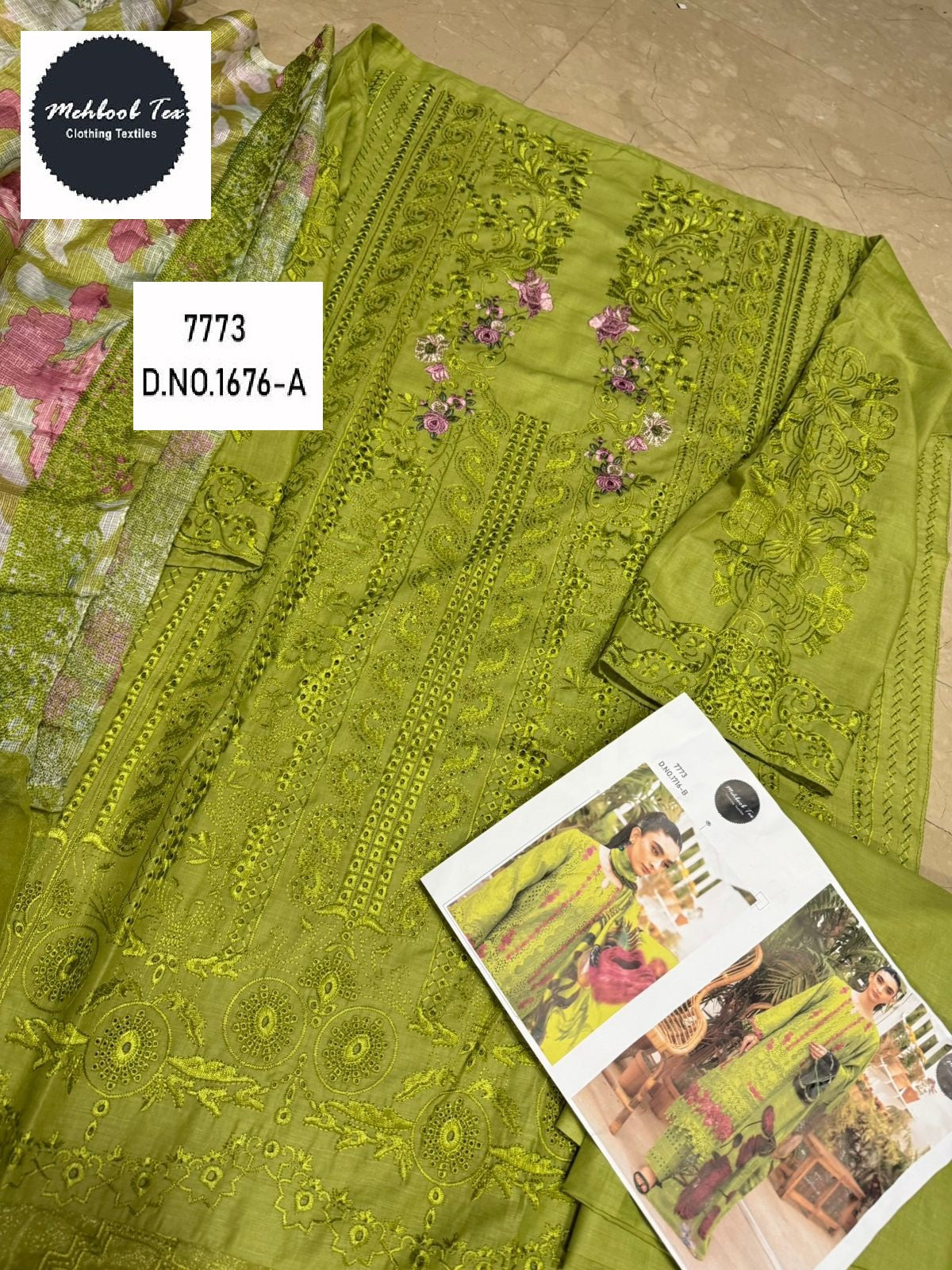 1676-A Mehboob Tex Embroidery Pakistani Salwar Suits