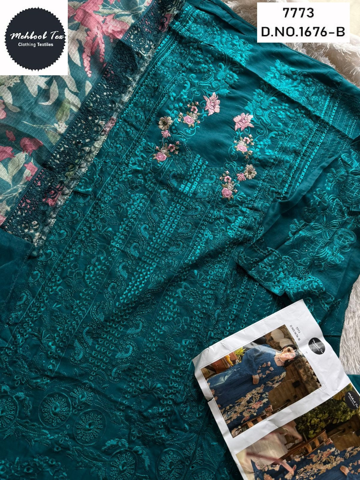 1676-B Mehboob Tex Pure Cotton Pakistani Salwar Suits