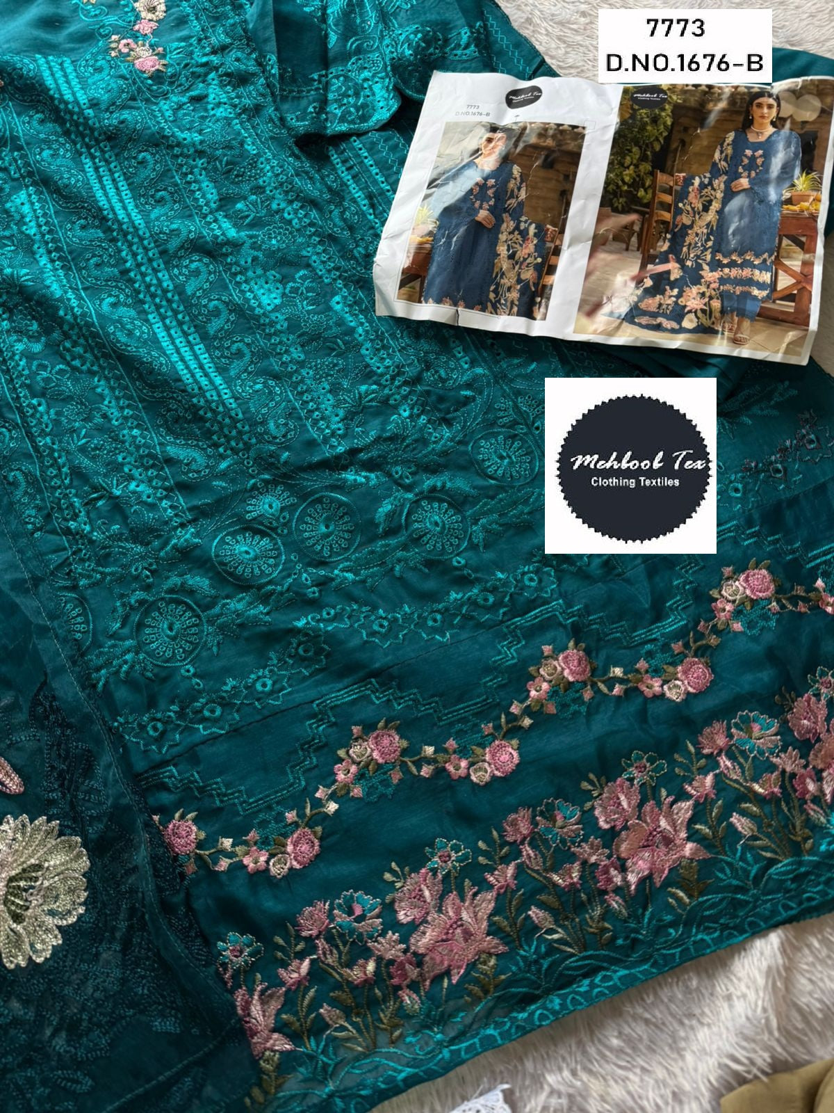 1676-B Mehboob Tex Pure Cotton Pakistani Salwar Suits