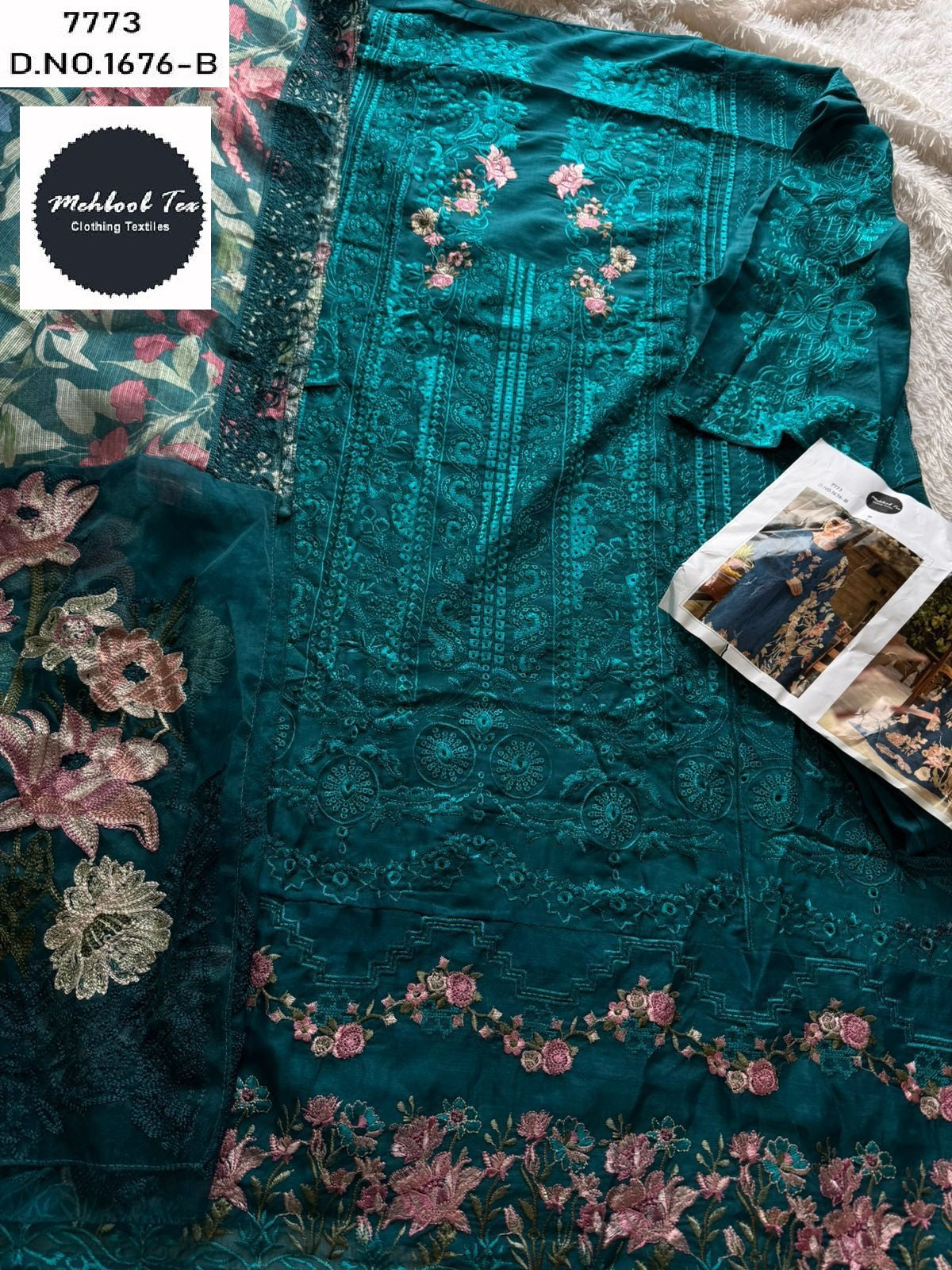 1676-B Mehboob Tex Pure Cotton Pakistani Salwar Suits