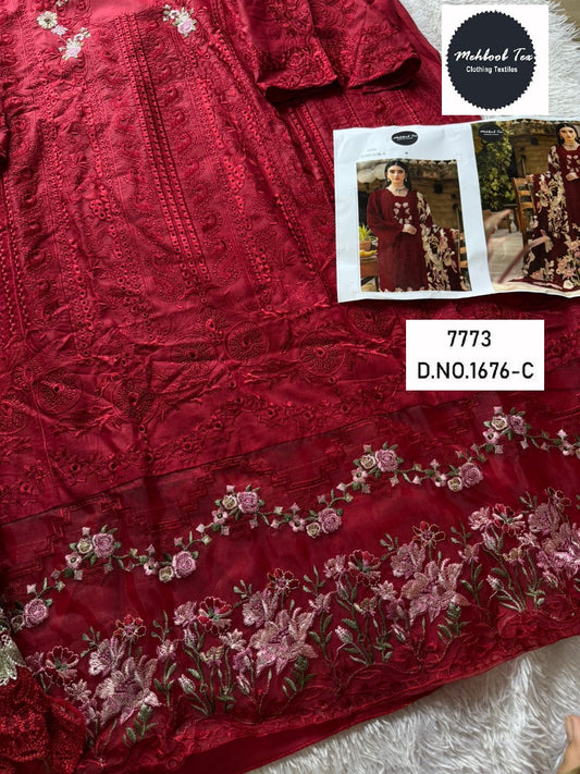 1676-C Mehboob Tex Pure Cotton Pakistani Salwar Suits