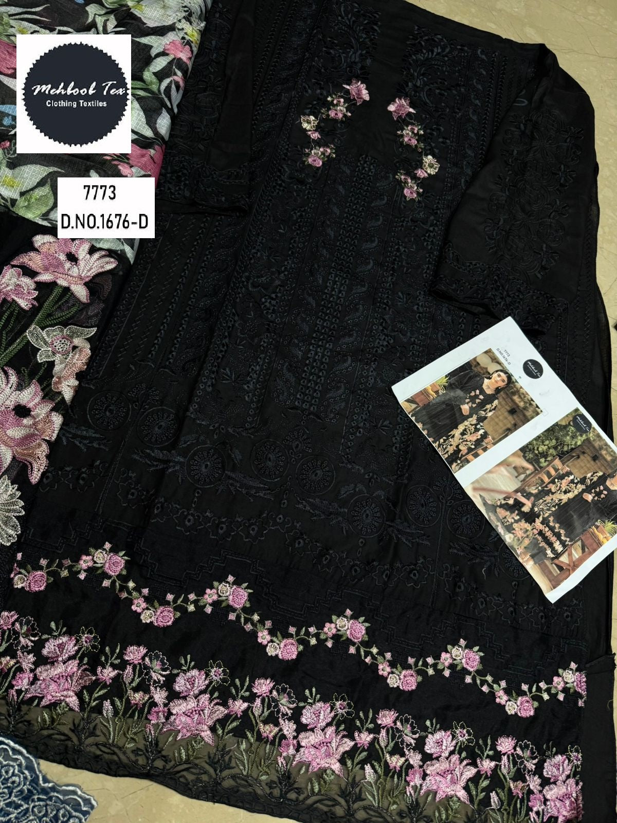 1676-D Mehboob Tex Embroidery Pakistani Salwar Suits