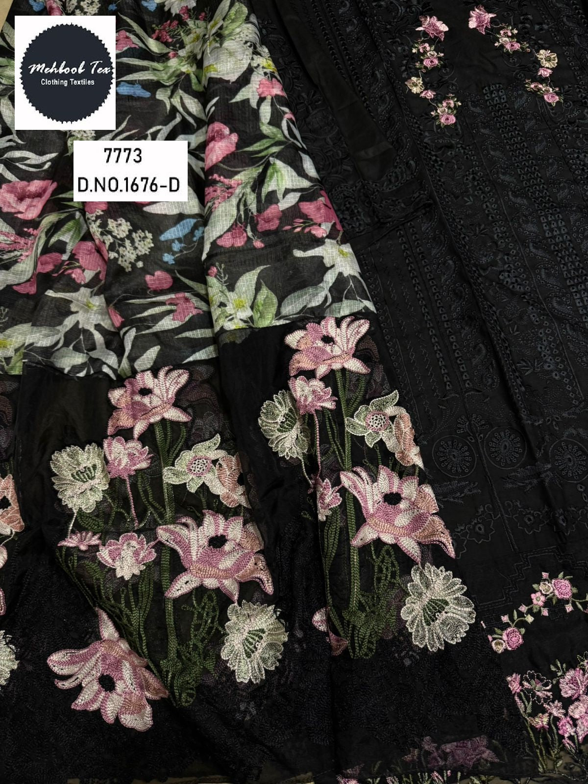 1676-D Mehboob Tex Embroidery Pakistani Salwar Suits