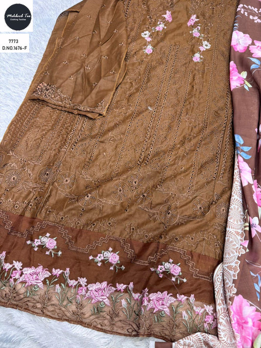 1676-F Mehboob Tex Pure Cotton Pakistani Salwar Suits