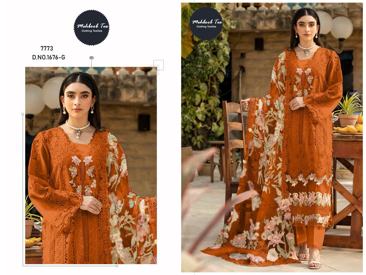 1676-G Mehboob Tex Pure Cotton Pakistani Salwar Suits