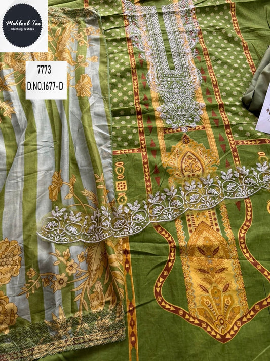 1677-D Mehboob Tex Embroidery Pakistani Patch Suits