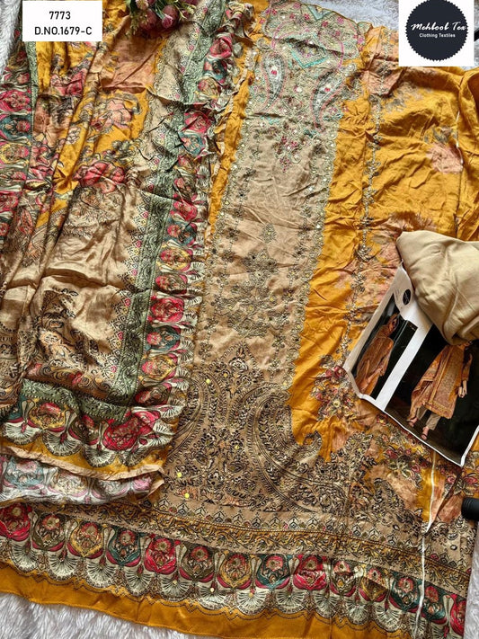 1679-C Mehboob Tex Printed Karachi Unstitched Suits