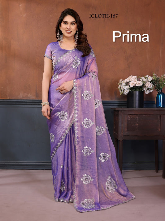 167 Icloth Vol-05 Prima Moss Chiffon Sarees