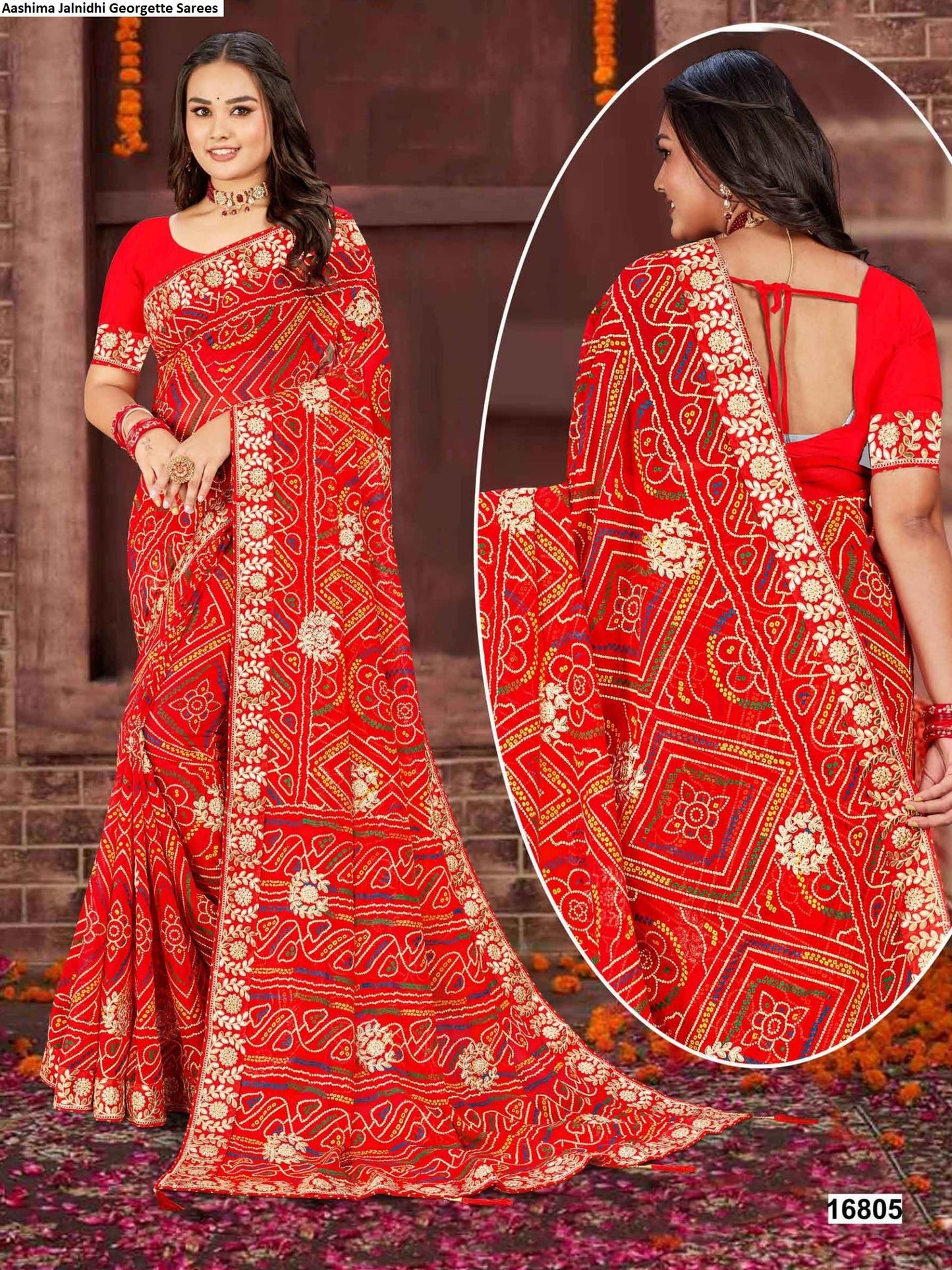 16805 Aashima Jalnidhi Georgette Sarees