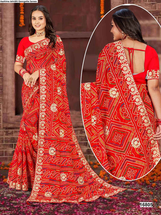 16805 Aashima Jalnidhi Georgette Sarees