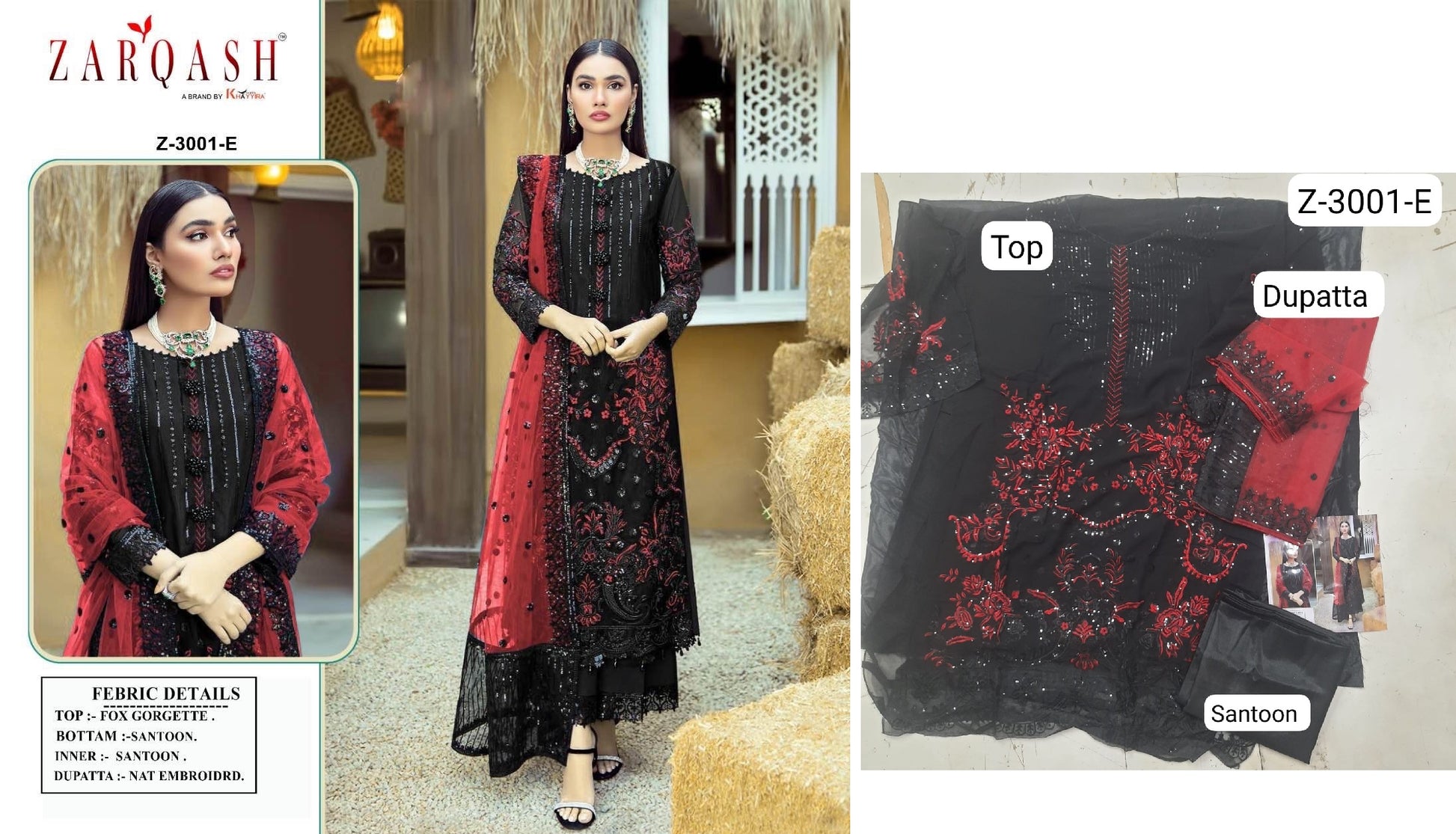 3001-E Zarqash Pakistani Salwar Suits