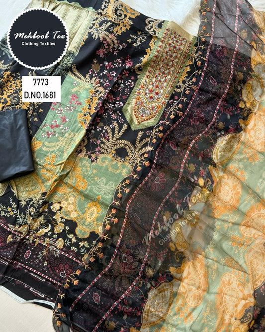 1681 Mehboob Tex Printed Pakistani Patch Suits