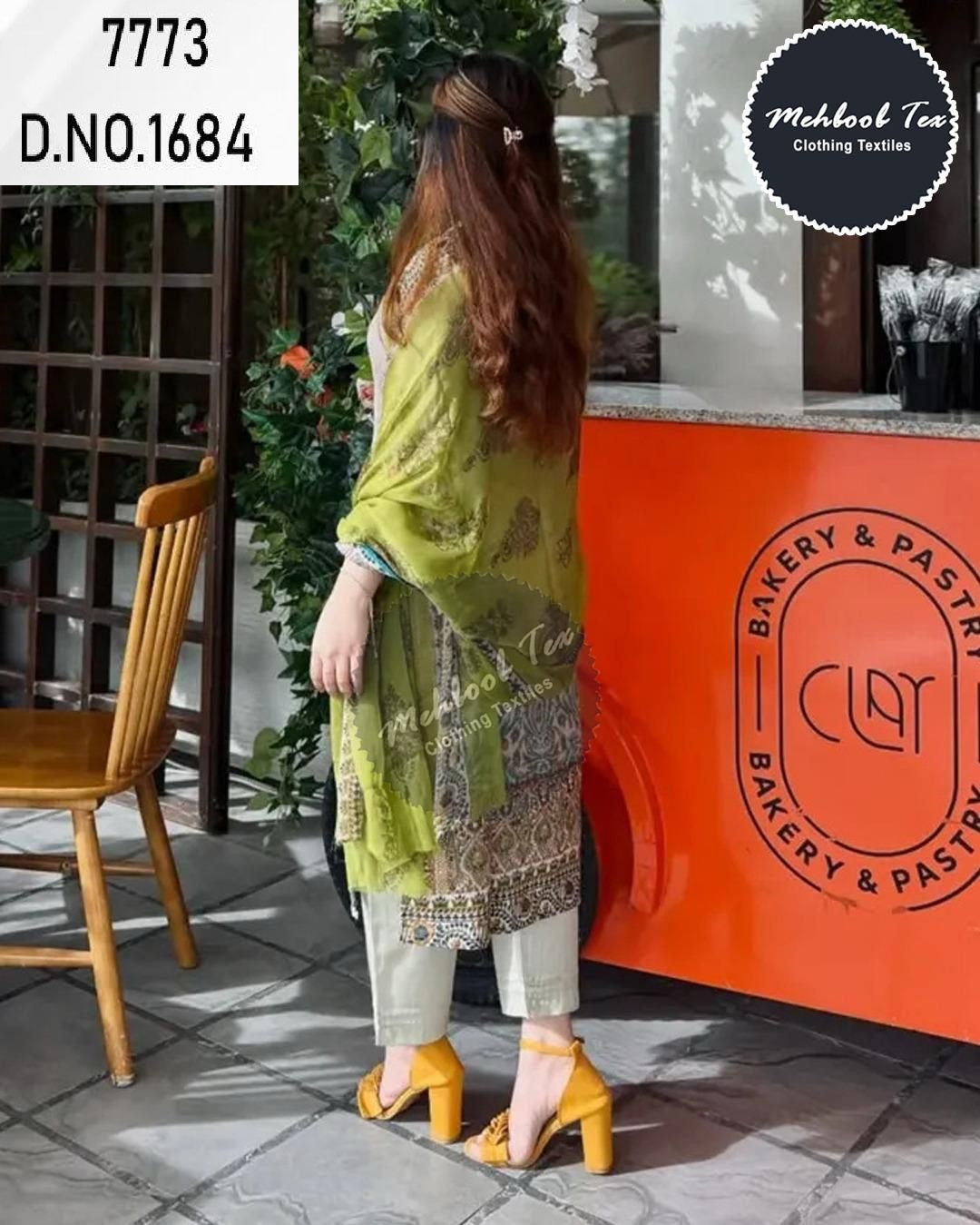 1684 Mehboob Tex Printed Pakistani Patch Suits