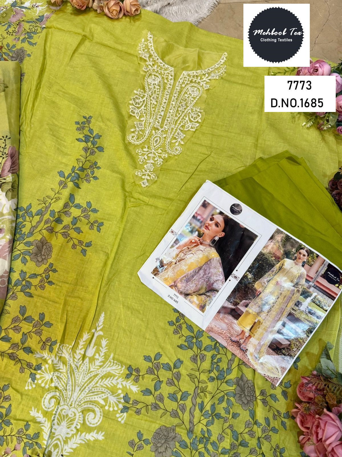 1685 Mehboob Tex Printed Pakistani Patch Suits