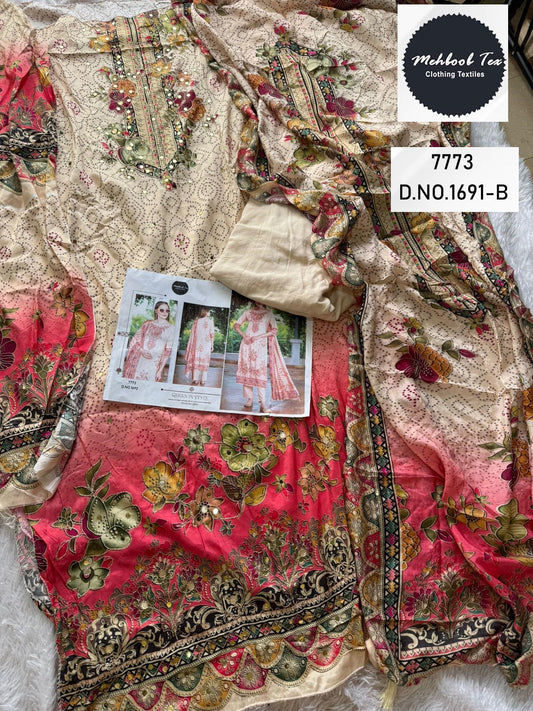 1691-B Mehboob Tex Printed Karachi Unstitched Suits