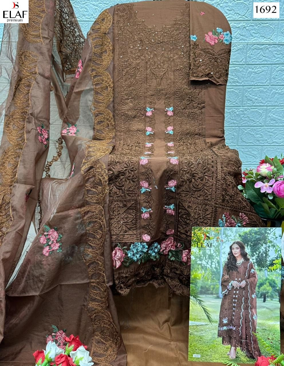 1692 Elaf Premium Deepsy Pure Cotton Pakistani Salwar Suits