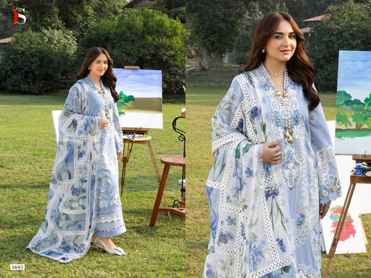 1693 Elaf Premium Deepsy Pure Cotton Pakistani Salwar Suits