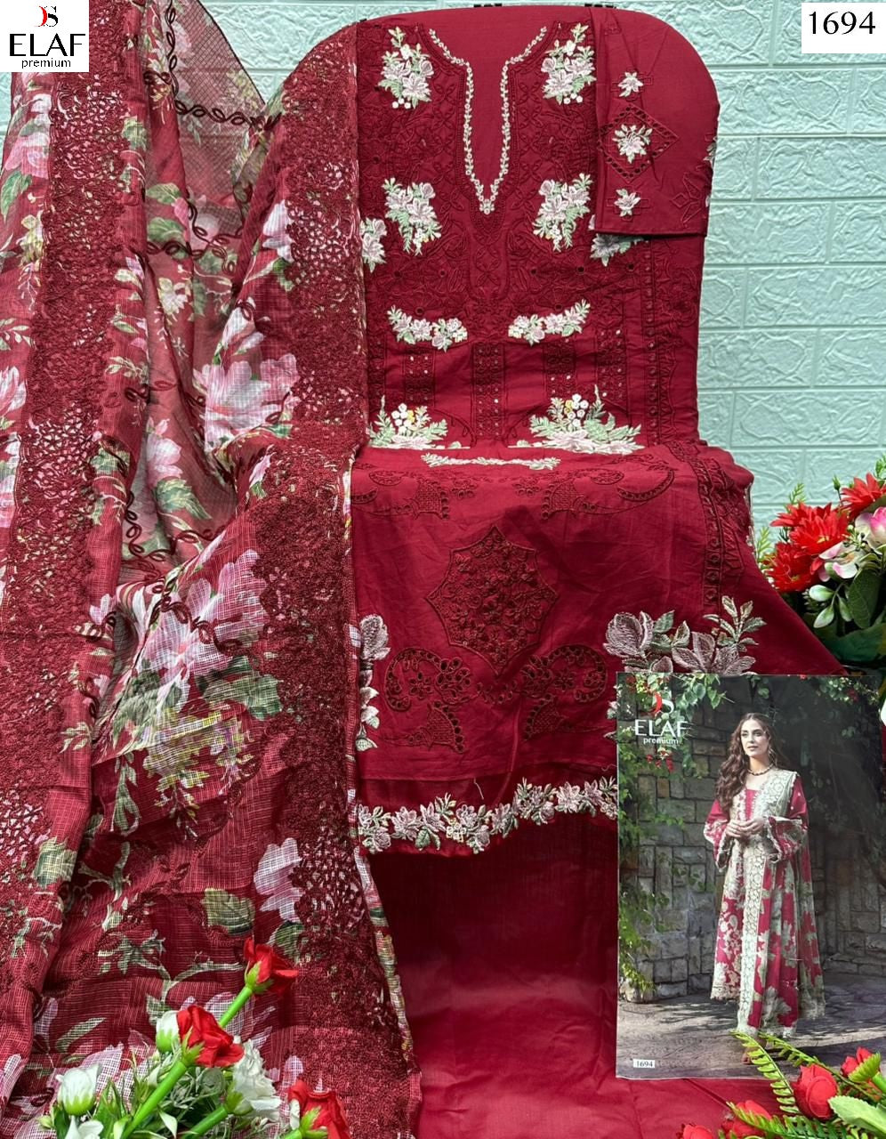 1694 Elaf Premium Deepsy Pure Cotton Pakistani Salwar Suits